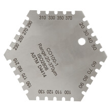 CO100-1 Edelstahl Nassfilm-Kammkarte 20-370µm Dickenmesser