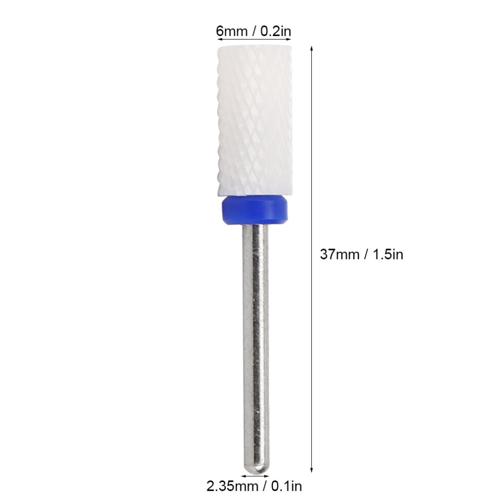 Grinding Head Cylindrical Flat Tip Shape Ceramic Electric Grind Machine Accessoriesmedium Grained M Blue Box 4611323639738