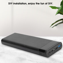 10x18650 Battery Box Portable Power Source No Welding Jacking DIY Power Bank Shell Kit Accessoryblack
