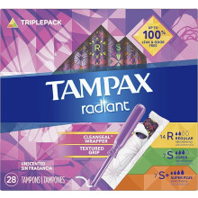 Tampax Radiant Tampons Trio Pack Regular