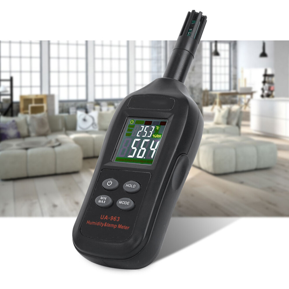 Ua963 Temperature Humidity Meter Portable High Accuracy Sensitivity Lcd Digital Display 4911323642791