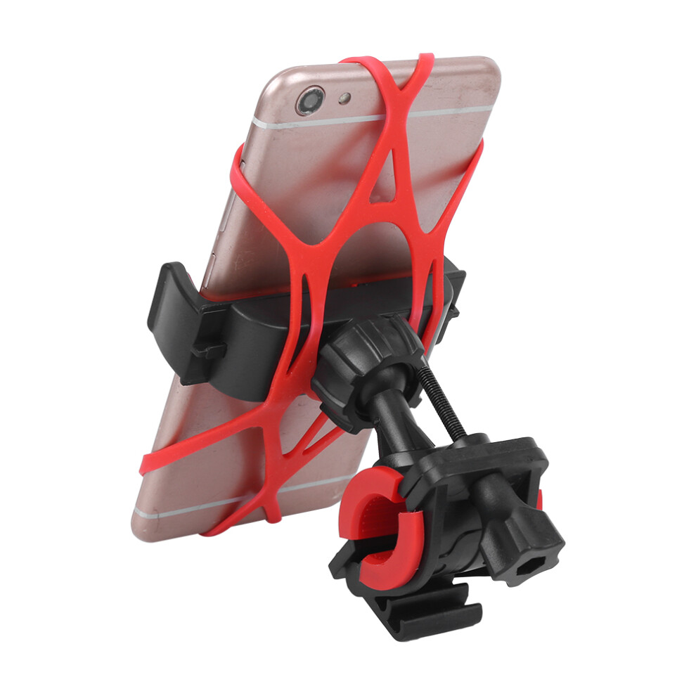 Universal Bike Mobile Phone Bracket Silicone Mountain Bicycle Gps Navigator Stand Cycling Accessorymobile Phone Bracket Red 9431323642324