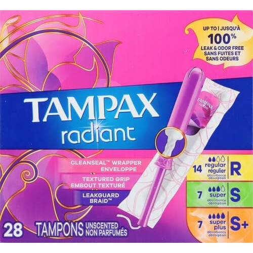 Tampax Radiant Tampons Trio Pack Regular 1