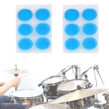 Percussion Drum Damper 12 Stück Silikon Selbstklebende Dämpfer Blau für Schlagzeuger