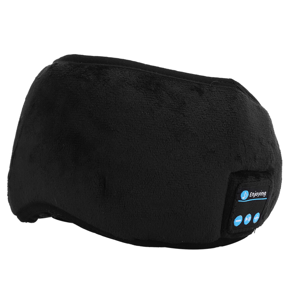WirelessBluetooth 5.0 Eyeshade Cover Intelligent Sleeping Music Headphone TravelBlindfold PatchBlack