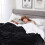 (BLACK, SINGLE) Sherpa Throw Fleece Blankets Soft Fluffy Warm Cozy 2