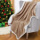 (CAMEL, DOUBLE) Sherpa Throw Fleece Blankets Soft Fluffy Warm Cozy 3