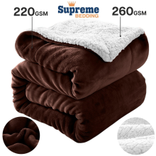 (COFFEE, KING) Sherpa Throw Fleece Blankets Soft Fluffy Warm Cozy