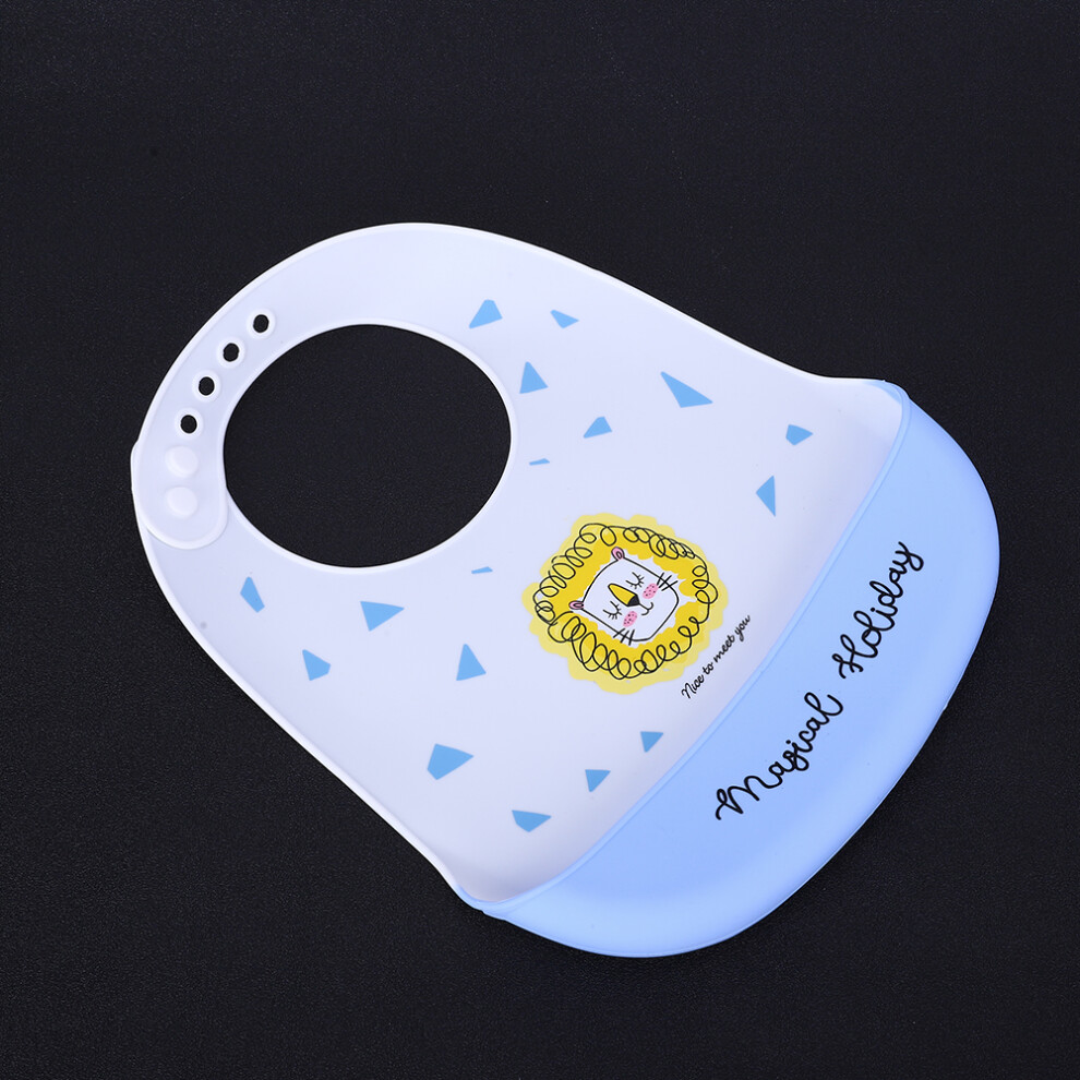 Silicone Cartoon Pattern Baby Bib Portable Adjustable Infant Cute Eating Saliva Towel#4