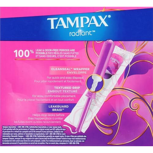 Tampax Radiant Tampons Trio Pack Regular 2