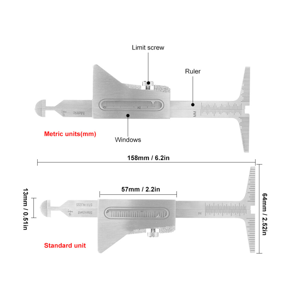 Welding Gauge Inspection Rule Weld Inspection Gage Seam Fillet Crown Test Ulnar Tool 8441323648876