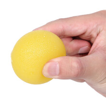 3pcs Hand Grip Ball Men Women Fitness Finger Exerciser Hand Exercise Squeeze Balls (Round)Yellow