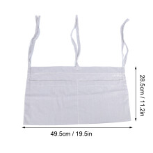 Babybett-Hängeorganizer Grau 49,5cm x 28,5cm Baumwoll-Leinen-Aufbewahrungstasche