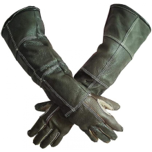 Anti-bite Safety Animal Handling Gloves, Ultra-long Leather Protective Gloves Compatible with Captured Animals, Reptiles, Cats