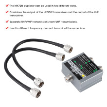 MX72 VHfUHF Duplexer 144-148MHz  400-470MHz Different Frequency Indoor Antenna Combiner