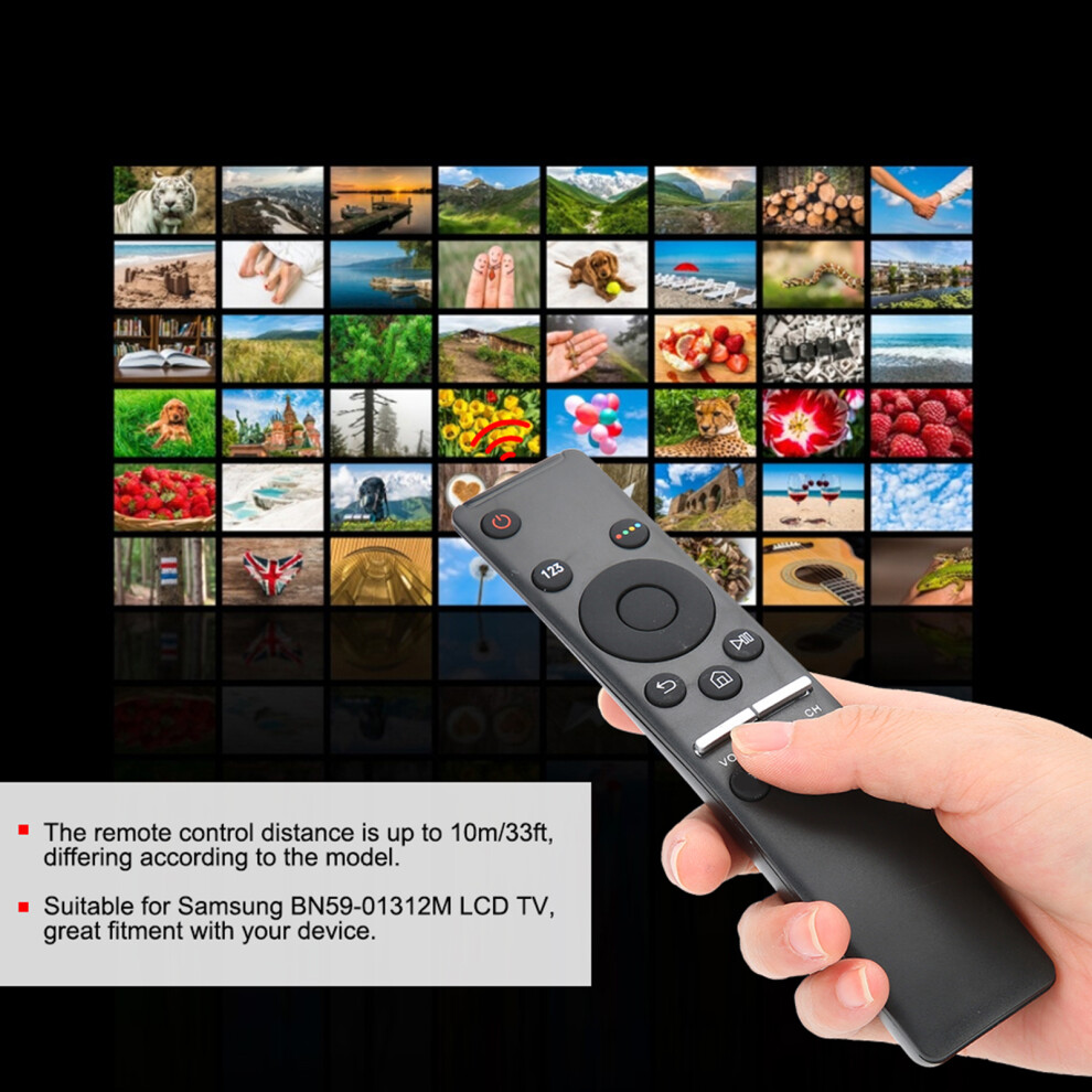 Smart LCD Television Remote Controller Black Replacement for Samsung BN59‑01312M