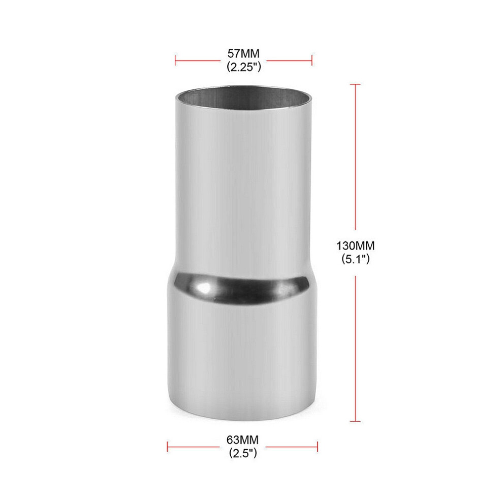 Universal Stainless Steel Exhaust Pipe Connector Tube Adapter Reducer Modified Part57mm / 63Mm 4681323653683