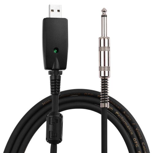 Professionales USB-Gitarrenkabel 2,8 m für PC & Mac 1