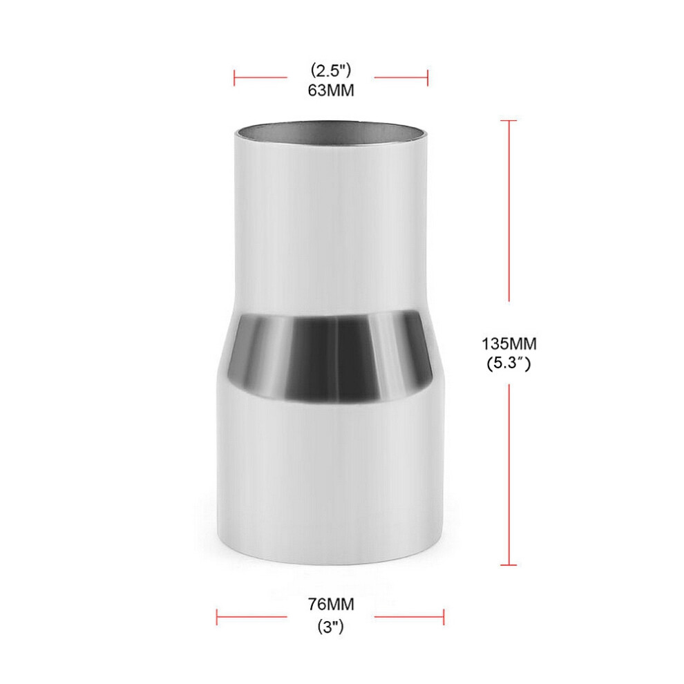 Universal Stainless Steel Exhaust Pipe Connector Tube Adapter Reducer Modified Part63mm / 76Mm 4611323653727