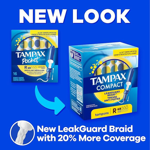 Tampax Compact Pearl Tampons Multipack, with LeakGuard 1