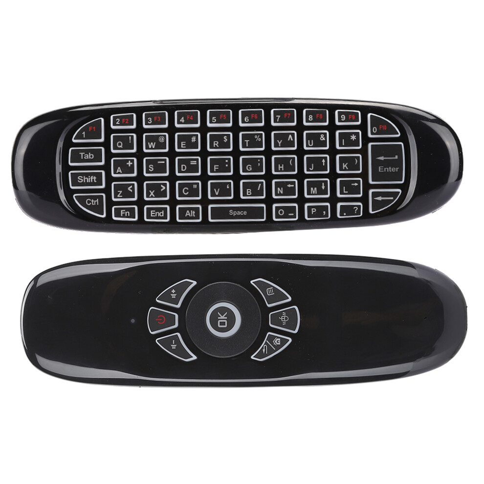 C120 Usb 2.4G Motion Sensing Air Fly Remote Mouse Keyboard With Colorful Backlight 8741323655585