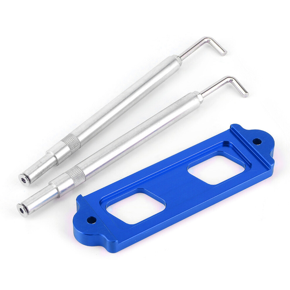 Battery Tie Down Kit Hold Down Rod Bracket With Hooks Fit For Honda Civic/ Crxblue 4911323653742