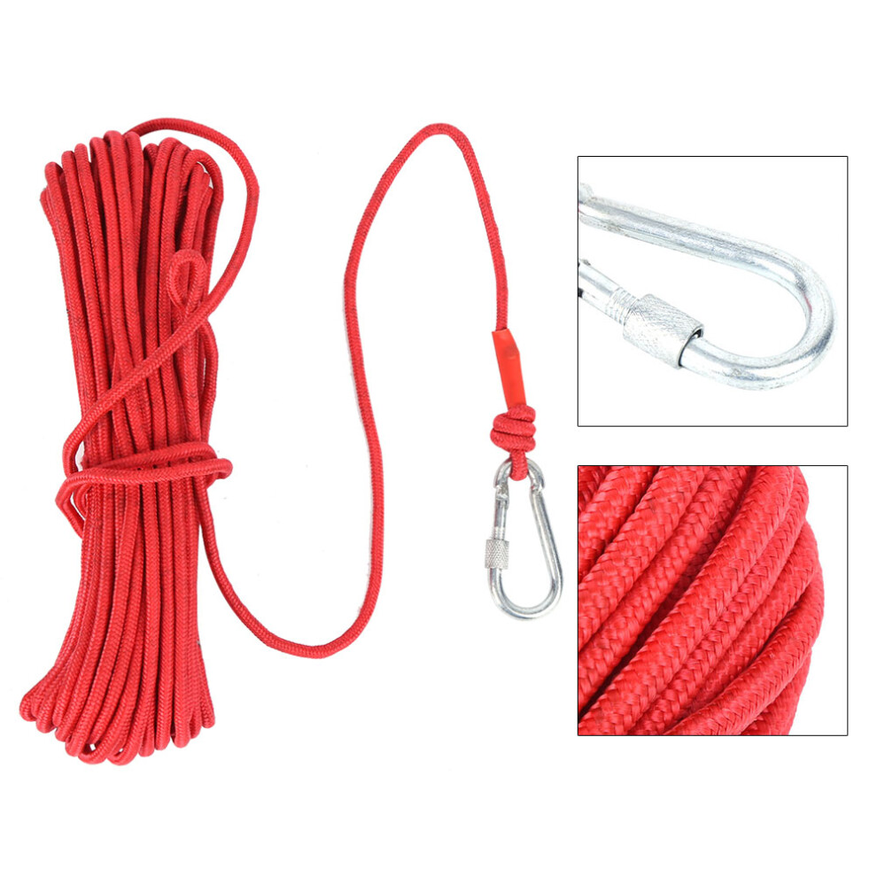 20M Fishing Strong Pull Force Treasure Hunting Salvage Rope With Carabiner 8721323655747
