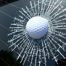 Lustige 3D Golf Fenster Riss Ball Hit Windschutzscheibe Auto Aufkleber Aufkleber Dekoration