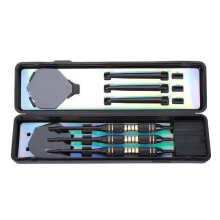 Sportspiel Professionelles Kupfer-Nickel Schwarz Weiche Dart-Satz – 92g