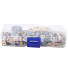 Farbige Nieten DIY-Set, Resin & Legierung, 10 mm, 90 Stück Gold & Farbe