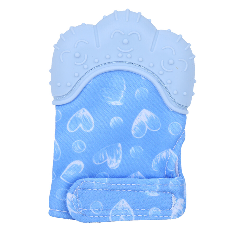 Baby Teether Gloves Teeth Oral Care Teething Pain Relief Children Baby Bite Chew ToyBlue