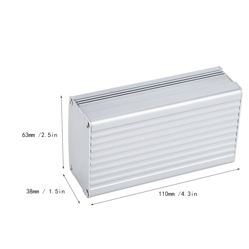 38X63x110mm Gray Aluminum Project Box Electronic Product Heat Dissipation Case Shell Housing 4681323662364