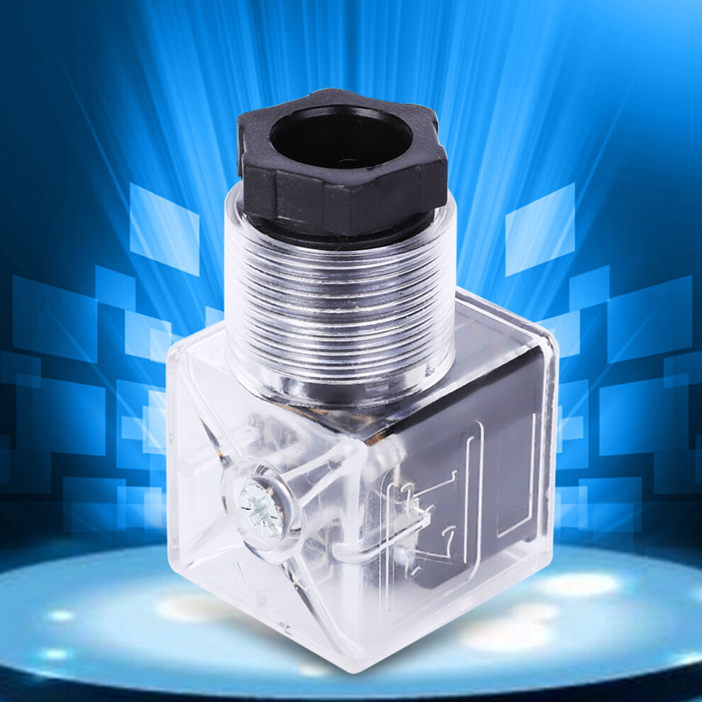 5Pcs Hydraulic Solenoid Coil Valve Plug With Lamp Transparent Universal Ac 7901323663664