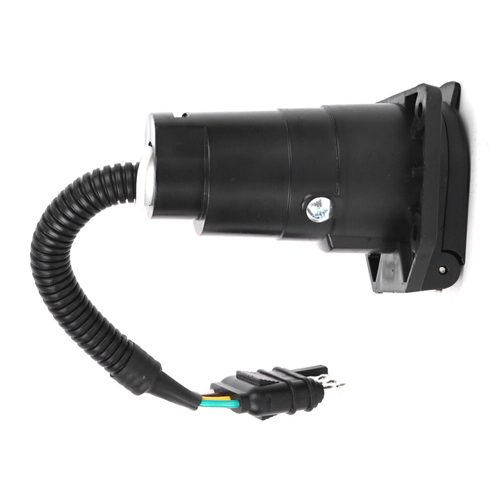 4 Pin To 7 Pin Trailer Adapter Plug With Bracket Waterproof Connector Us Type 6-24V 4201323664702