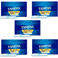 Tampax Tampons Regular Absorbency - 10 ct, Pack of 5