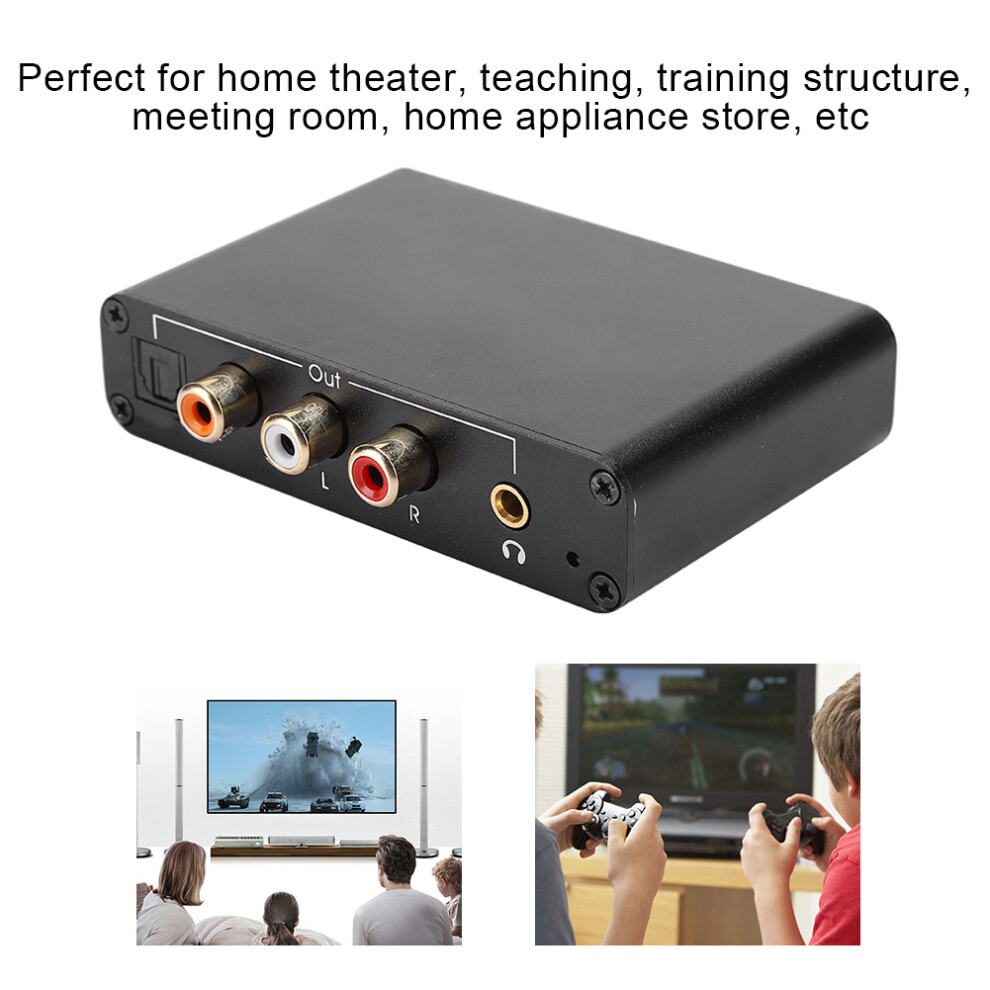 Hdmi Audio Return Optical Coaxial Digital To Analog Dac Converter Adapter Amplifierblack 8741323667779