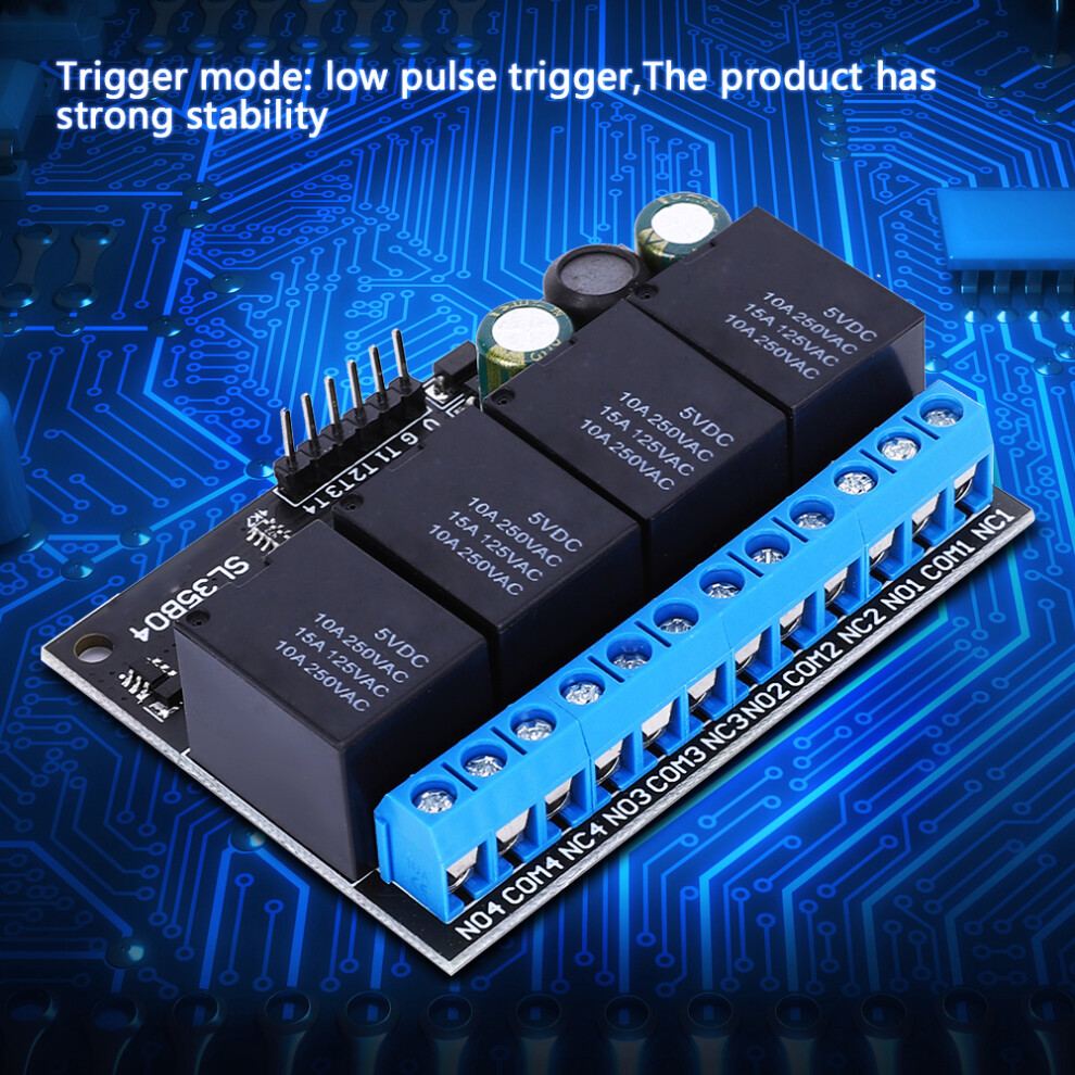 Sl35b04 12V 4 Channel Relay Module Bistable Self Locking Relay Module Low Level Control Switch 4251323668705
