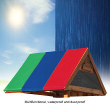 Gartenvordach für draußen 132x226cm, 210D Oxford-Stoff, Grün Blau Rot