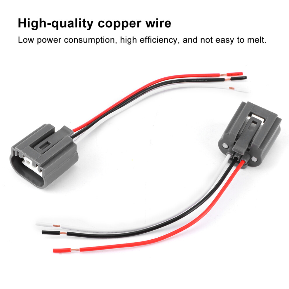 2Pcs H13 9008 Female Socket Wire Harness Adapter Connector For Heat Resistant Ceramic Led Plug Light 4301323671240