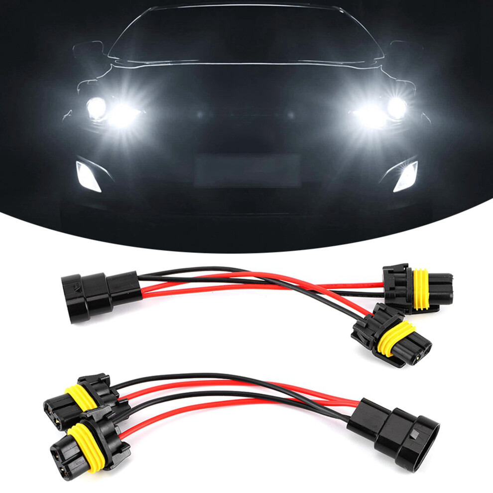 2Pcs 9005/9006 Male To Female One To Two Splitter Wires Harness For Car Headlights Retrofit 8181323671282