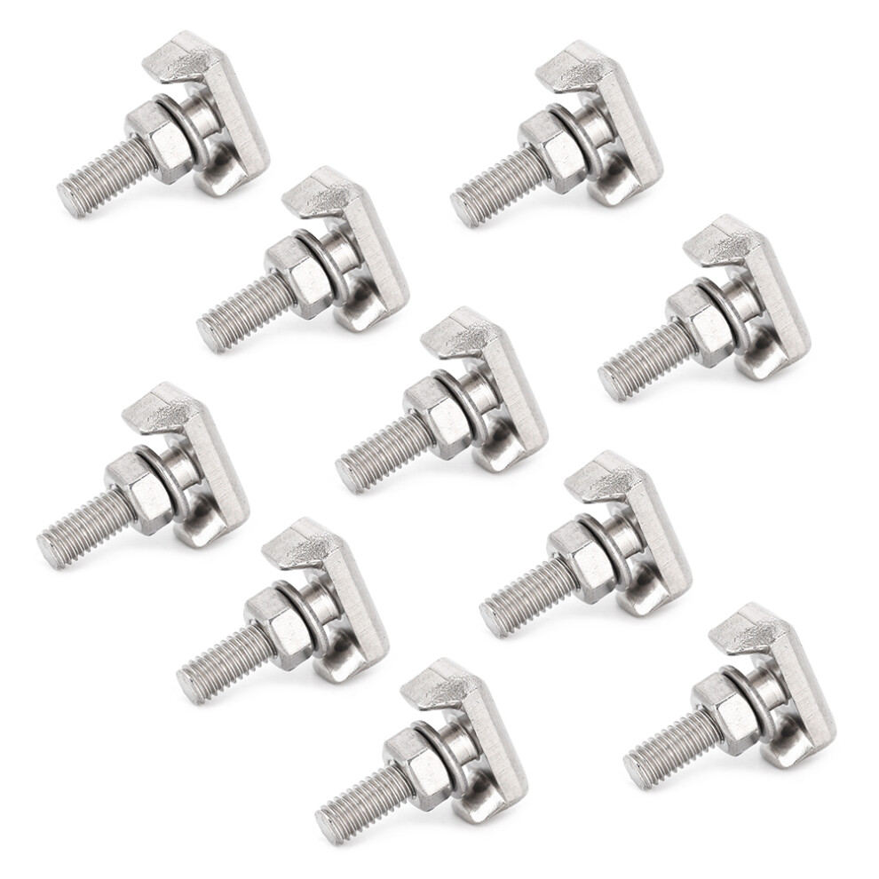 10Pcs Stainless Steel T Bolt Auto Battery Cable Terminal Connectors 19116852 Fits For Cadillac 7901323672222