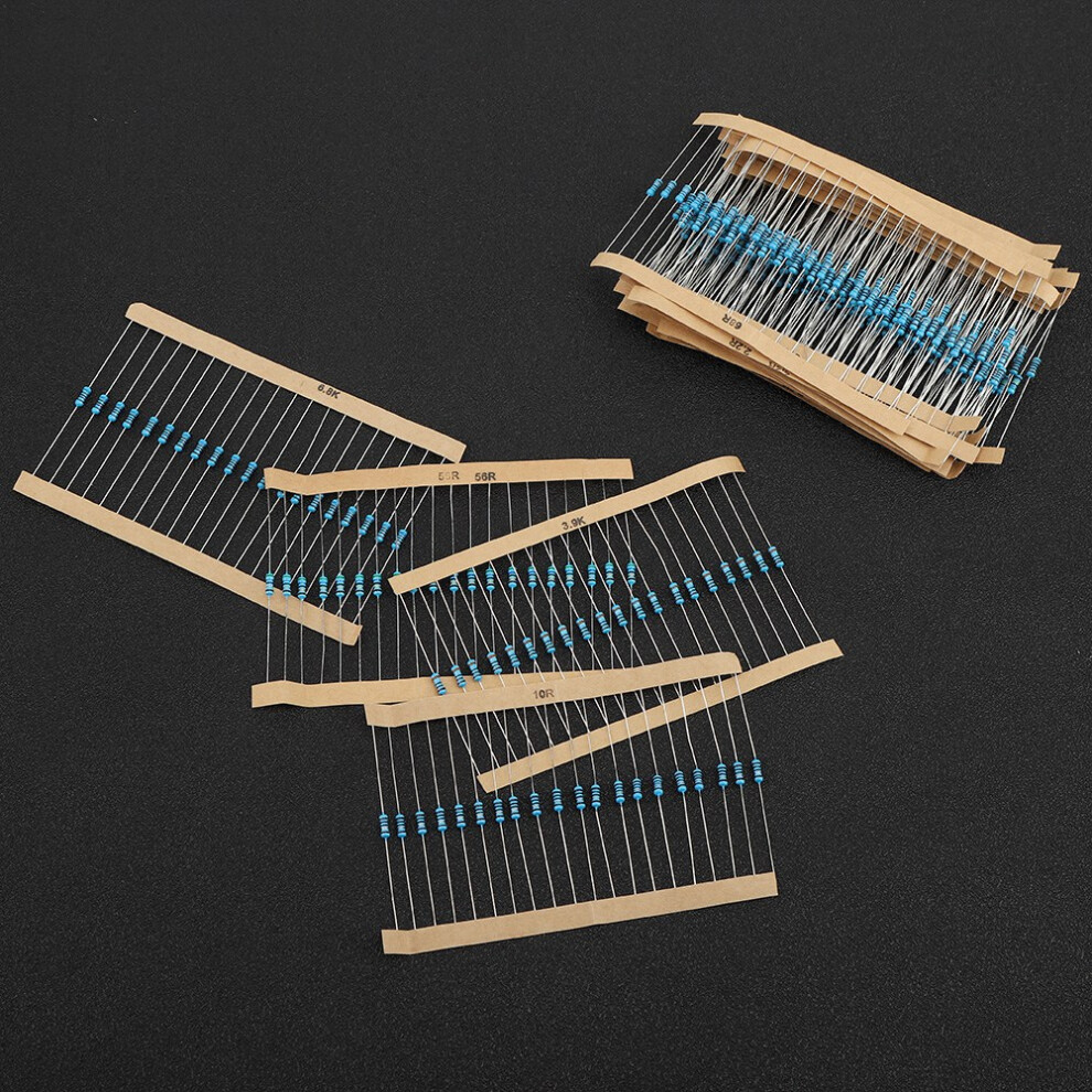 1280Pcs Metal Film Resistor 1R-10M 64 Models Resistors Assortment Kit Electronic Component 8341323677596