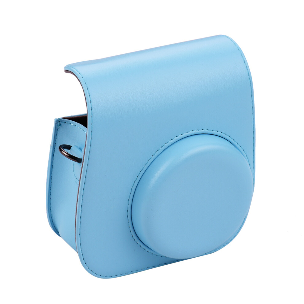 Portable Instant Camera Case Bag Holder Pu Leather With Shoulder Strap Compatible With Fuji Mini 11 4971323678404