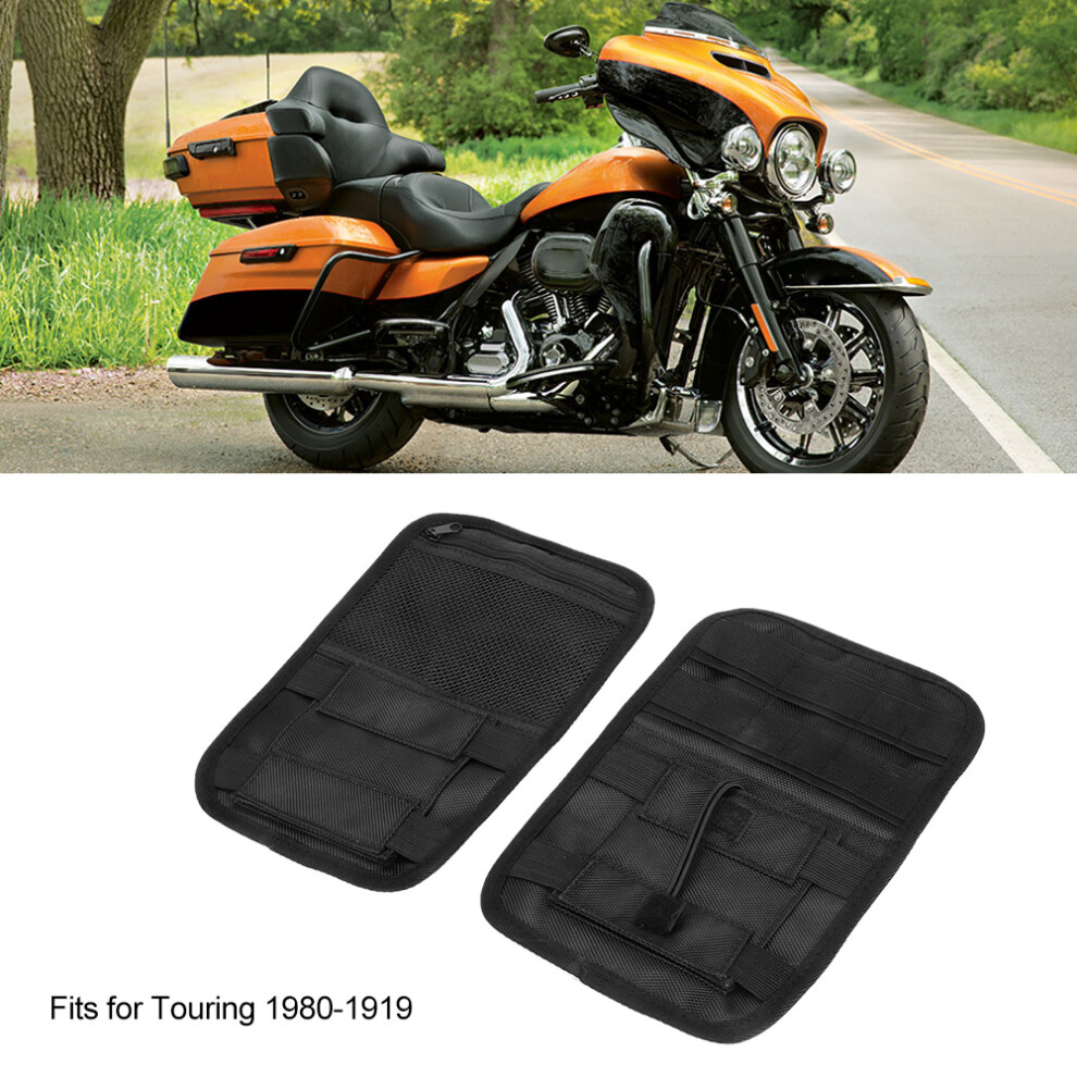 Pair Of Leftright Saddlebag Storage Interior Organizer Liner Bag Fits For Touring 1980-1919 Black 8341323679200