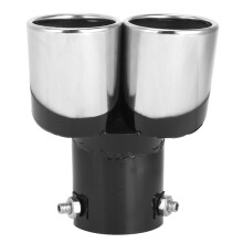 Edelstahl 63 mm Doppel-Automobil-Auspuffendrohr Zubehör