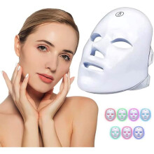 Rechargeable Facial Led Mask 7 Colors Led Photon Therapy Beauty Mask Skin Rejuvenation Home Face Lifting Whitening Beauty Device