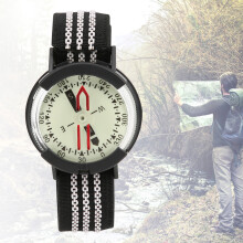 Outdoor Waterproof Compass Luminous Adjustable Dial Watch for Camping Diving Hiking