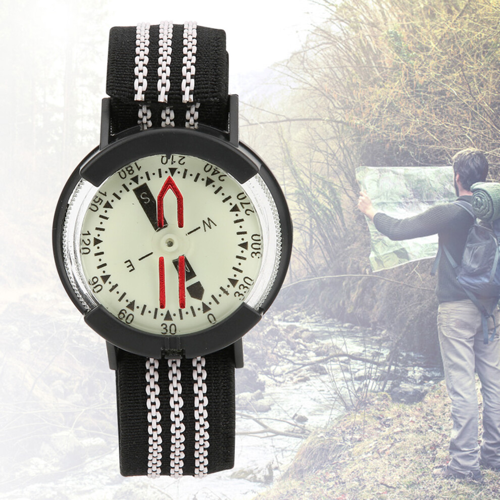 Outdoor Waterproof Compass Luminous Adjustable Dial Watch for Camping Diving Hiking