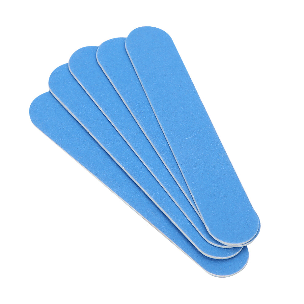 100pcs Nail File Double Sided Nail Buffer Sanding Buffing Polishing Strip Manicure ToolBlue