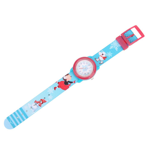 Children Waterproof Cartoon Watch Snowflake Pattern Wrist Watch Time Recognition ToolSnowflake Pattern 2